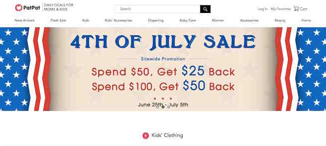 PatPat独立日大促