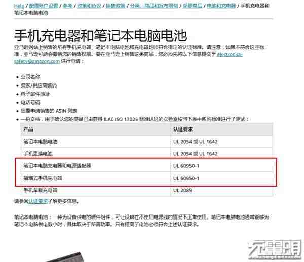 美国亚马逊严查充电器：没有这项认证将被下架
