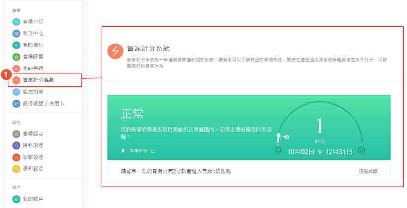 Shopee虾皮卖家计分和店铺惩罚规则 - 查看卖家计分情况