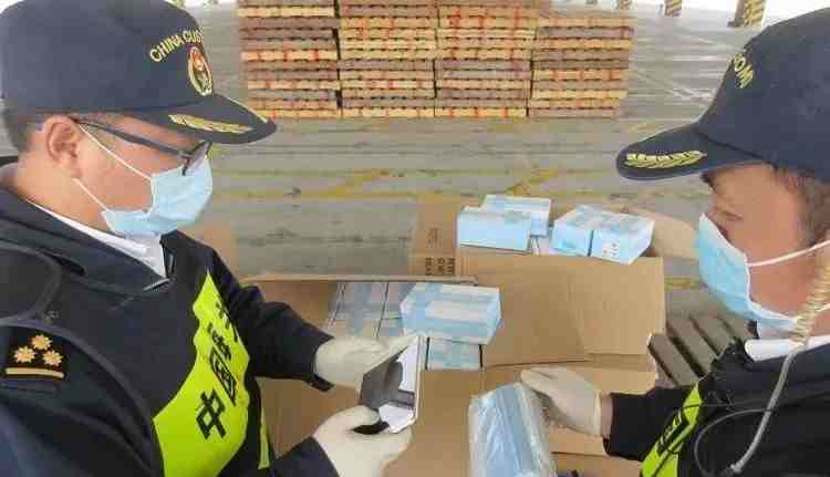 宁波海关查获49万只不合格出口口罩(图)