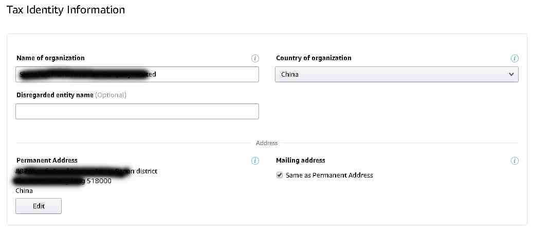 amazon W-8BEN update