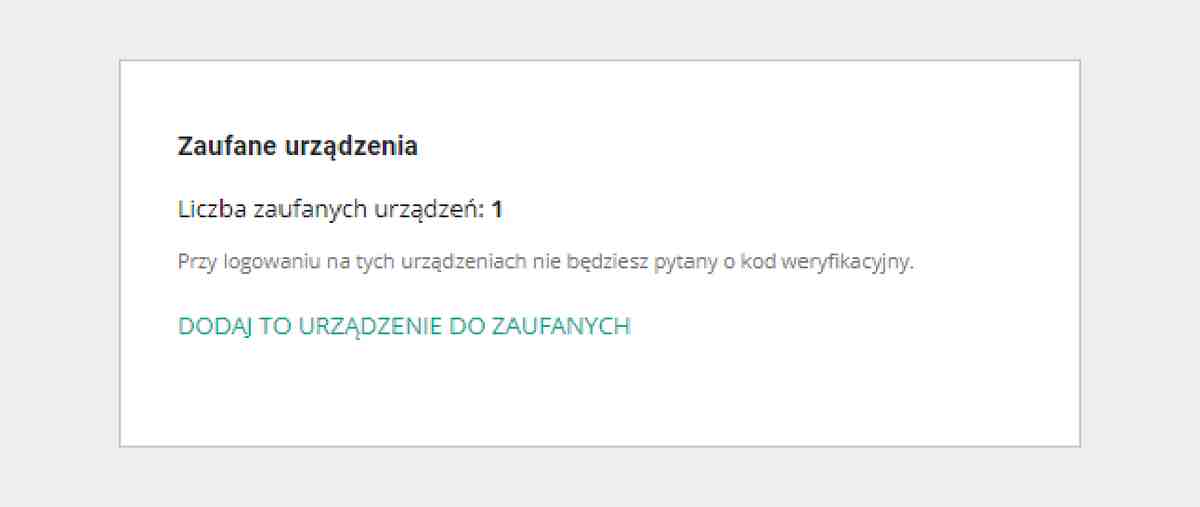 Zaufane urządzenia