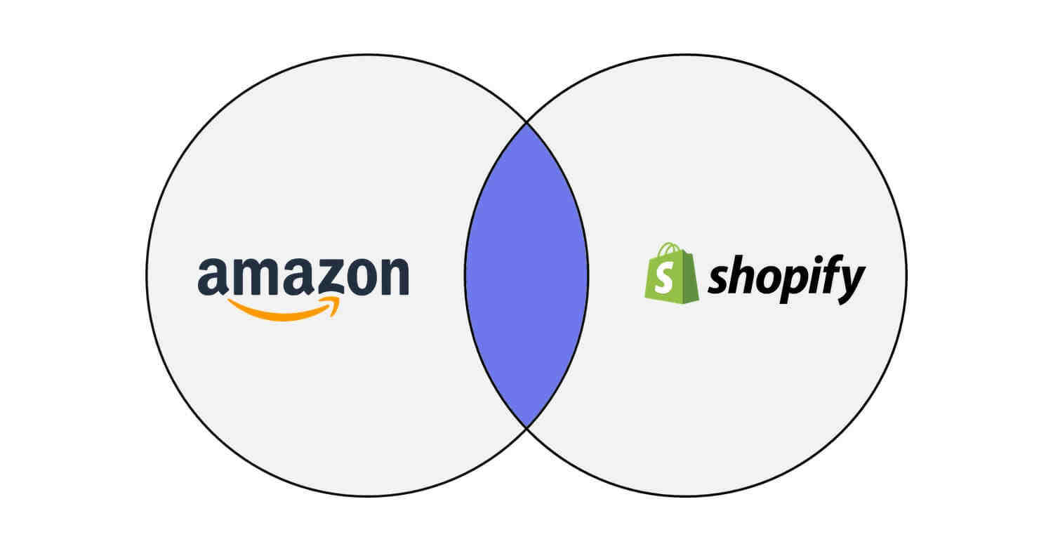 亚马逊和 Shopify 维恩图