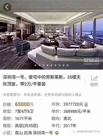 6.5亿的深圳湾壹号，和我无处安放的青春和亚马逊