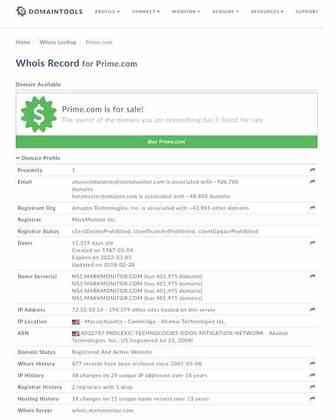 重磅交易！亚马逊百万美金收购域名prime.com