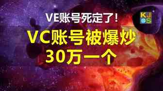 VE账号死定了，VC账号被爆炒到30万一个