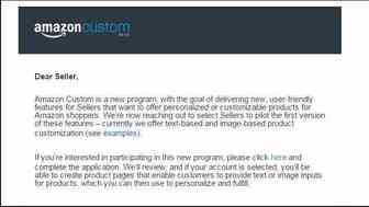 新功能：Amazon Custom”功能已上线？