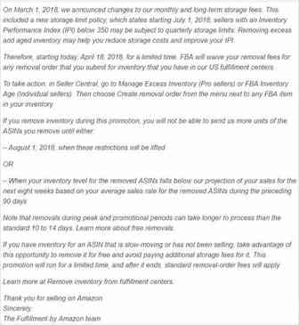 亚马逊免除FBA库存移除费，VAT再次告急？
