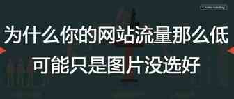 为什么你的网站流量那么低？可能只是图片没选好
