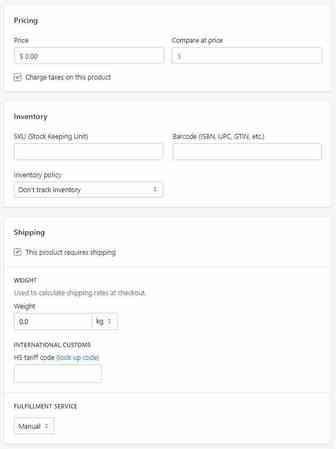 手把手教你做shopify--产品价格、库存与发货设置