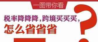 税率降降降，跨境买买买，怎么省省省，一图带你看！