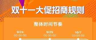 一张图了解速卖通双11招商规则