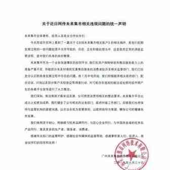 未来集市回应违规问题：已整改早期不当宣传