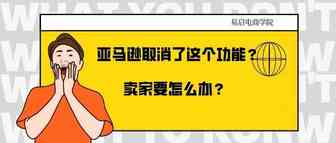 ​亚马逊取消了这个功能？！卖家要怎么办？