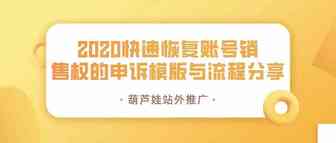 2020 快速恢复账号销售权的申诉模版与流程分享