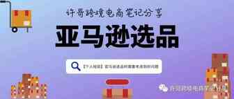 【个人经验】亚马逊选品时需要考虑到的问题