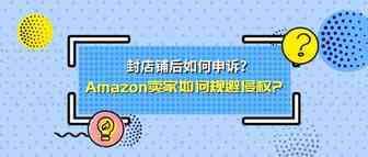 ​Amazon卖家如何规避侵权 ？封店铺后如何申诉？