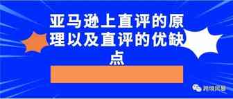 亚马逊上直评的原理以及直评的优缺点