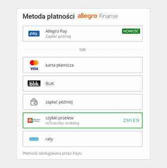 Allegro Finanse-如何为在Allegro上购买的商品付款？