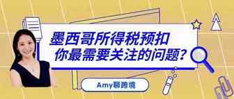 Amy聊跨境：亚马逊卖家关心的墨西哥所得税预扣常见的14个问题