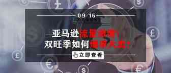 亚马逊流量激增！双旺季如何爆单大卖？