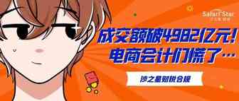 阿里成交额破4982亿元！电商会计们慌了……