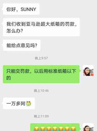 遇到了亚马逊超大纸箱的罚款，可以如何处理？