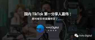 国内TikTok第一分享人嘉伟：是时候安排直播带货了……
