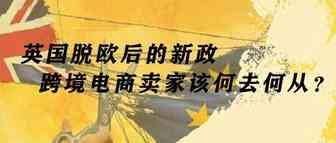 英国脱欧后的新政，跨境电商卖家该何去何从？