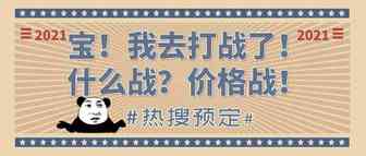 宝，我去打战了，什么战？价格战！