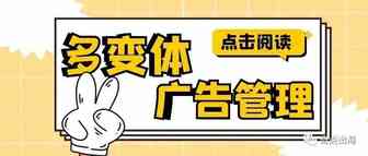 多变体广告打法实操！建立广告流量内循环！
