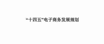 《“十四五”电子商务发展规划》发布 | 鼓励电商平台企业全球化经营，完善仓储、物流、支付、数据等全球电子商务基础设施布局