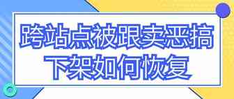 跨站点被跟卖恶搞下架如何恢复