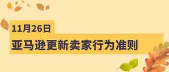 亚马逊更新卖家行为准则已正式生效！