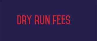 DRY RUN FEE 跑空费