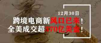 跨境电商新风口已来！全美成交超370亿美金！
