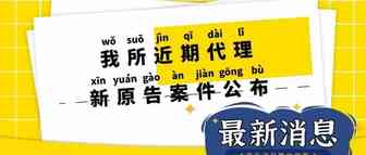 近期代理新原告案件公布