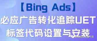 【Bing Ads】必应广告转化追踪UET标签代码设置与安装