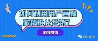 如何利用用户画像精细化营销策略获得精准流量推送？