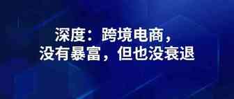 深度：跨境电商，没有暴富，但也没衰退