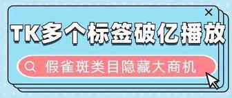 “假雀斑”在TK上获2亿播放，多个相关标签播放破亿，这些产品值得一看