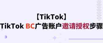 【TikTok】TikTok BC广告账户邀请授权步骤