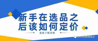 新手在选品之后该如何定价