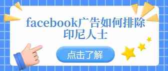 境外通 | Facebook广告如何排除印尼地区人士