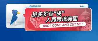 拼多多首“战”入局跨境美国，Bro！Come and cut me！