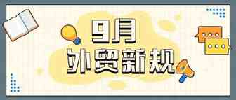 外贸新规来了！9月起开始实施，外贸人注意！