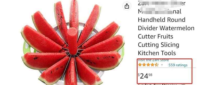 Melon slicer 甜瓜切片机——亚马逊爆款产品有申请美国专利尽快下架